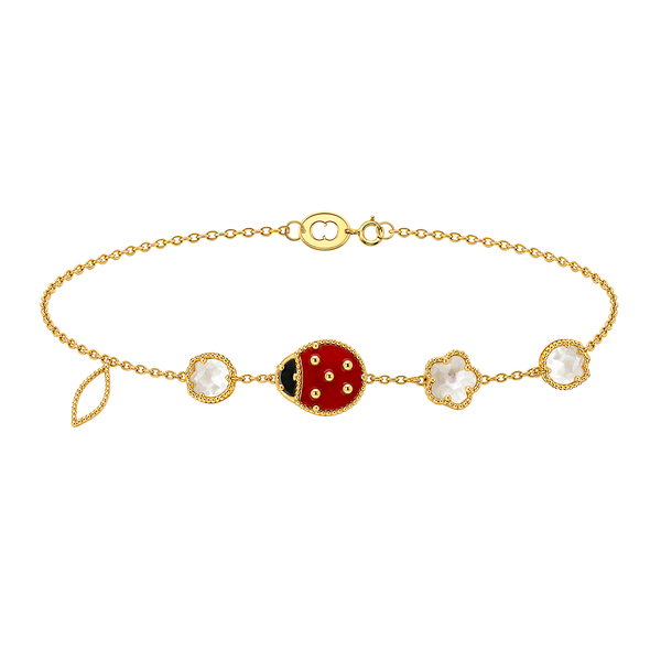 Pulso Ladybug Jardín Oro Macizo 18k