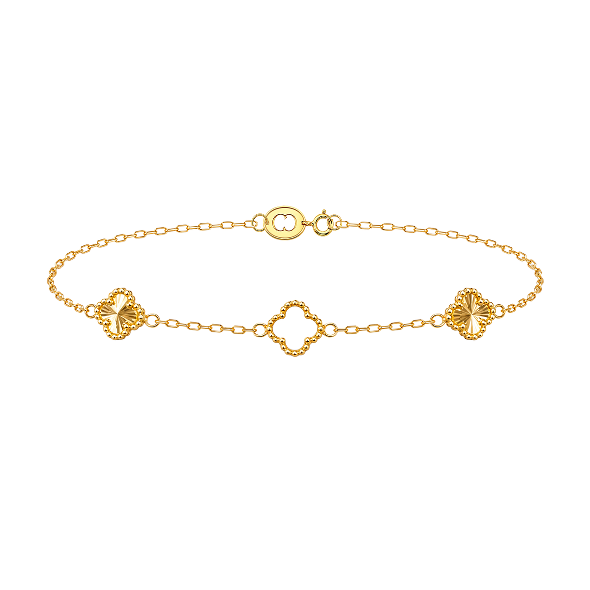 Pulso Tréboles Mini Oro Macizo 18k