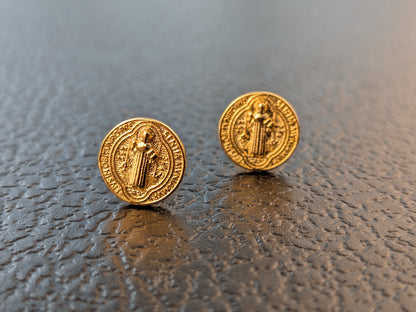 Aretes San Benito Oro Laminado