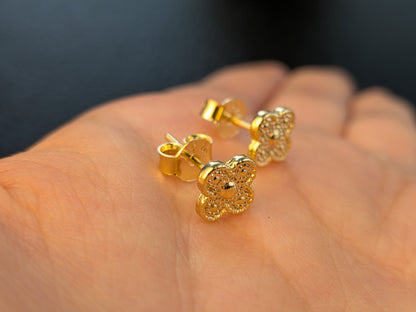 Arete Trébol Diamantado