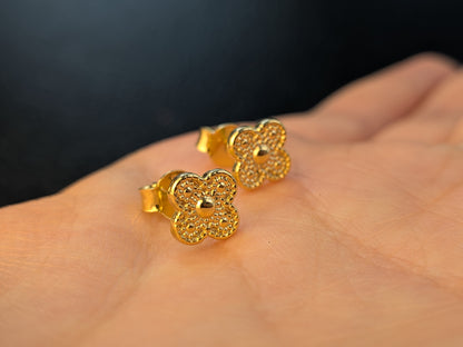 Arete Trébol Diamantado