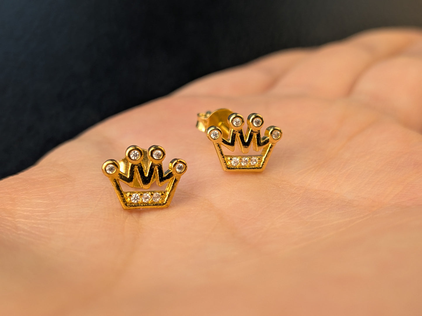 Arete Corona Oro laminado