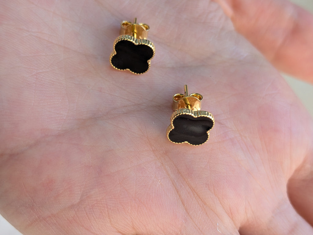 Arete Trebol Plano Negro