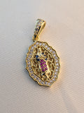 Dije Medalla Guadalupe Borde
