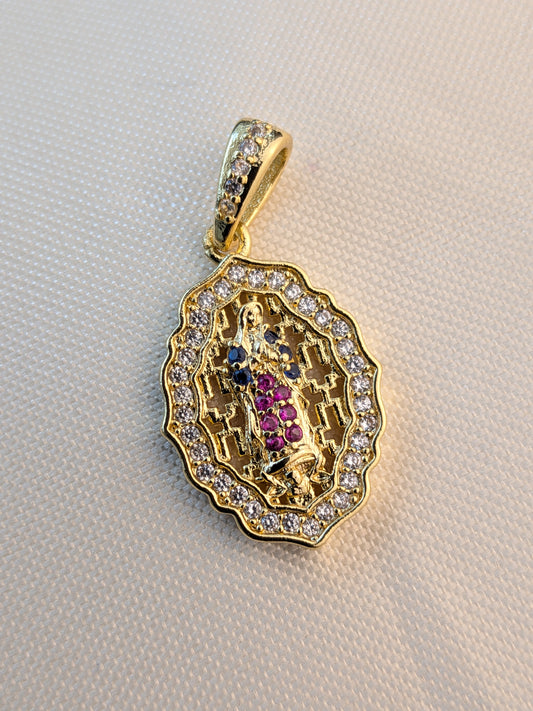 Dije Medalla Guadalupe Borde