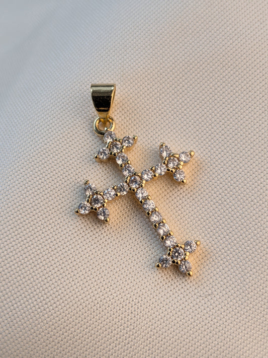 Dije Cruz Floral Circones