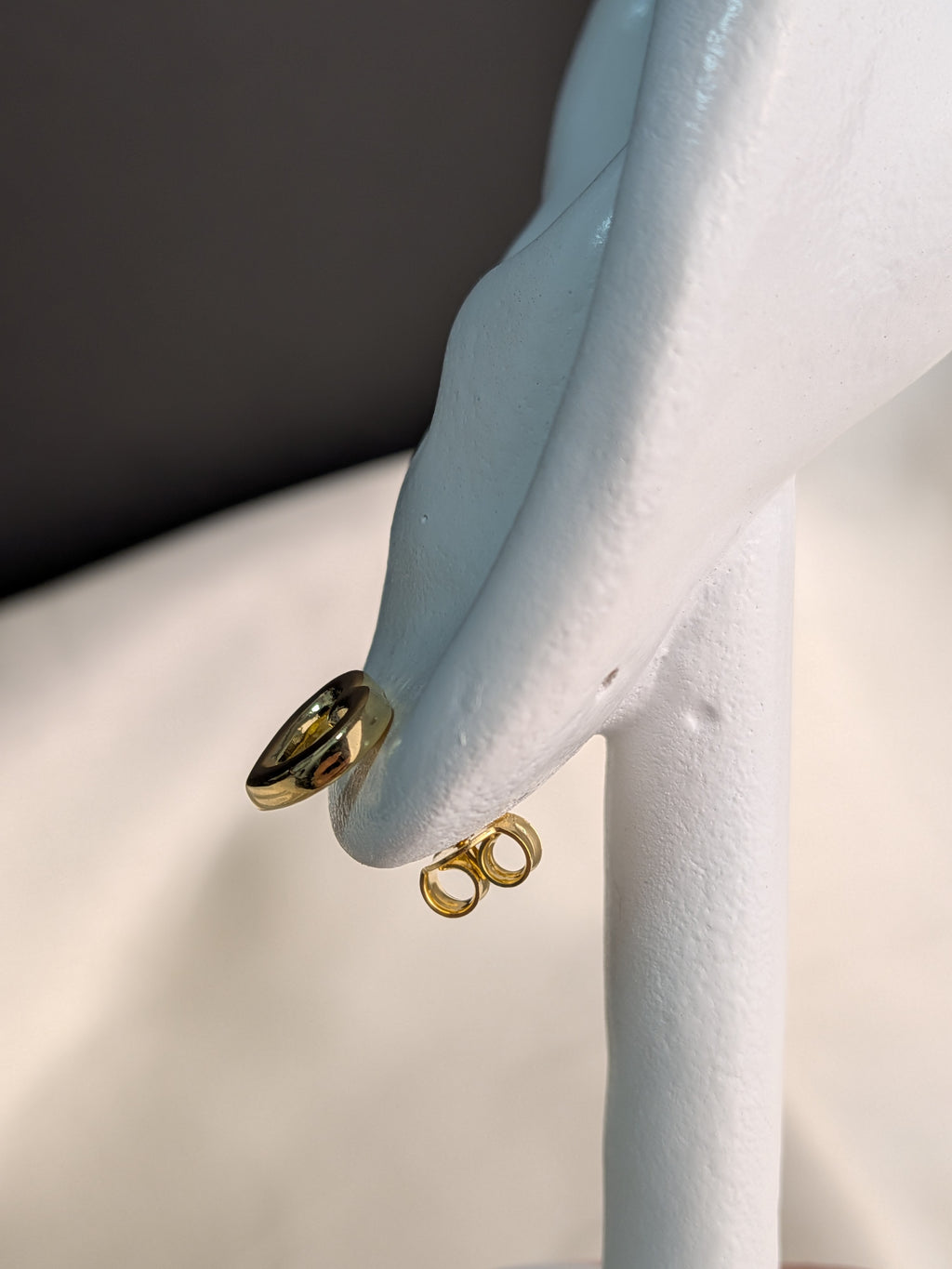 Arete Corazón Troquel Oro Laminado