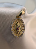 Dije Guadalupe Mix Color Oval 10mm