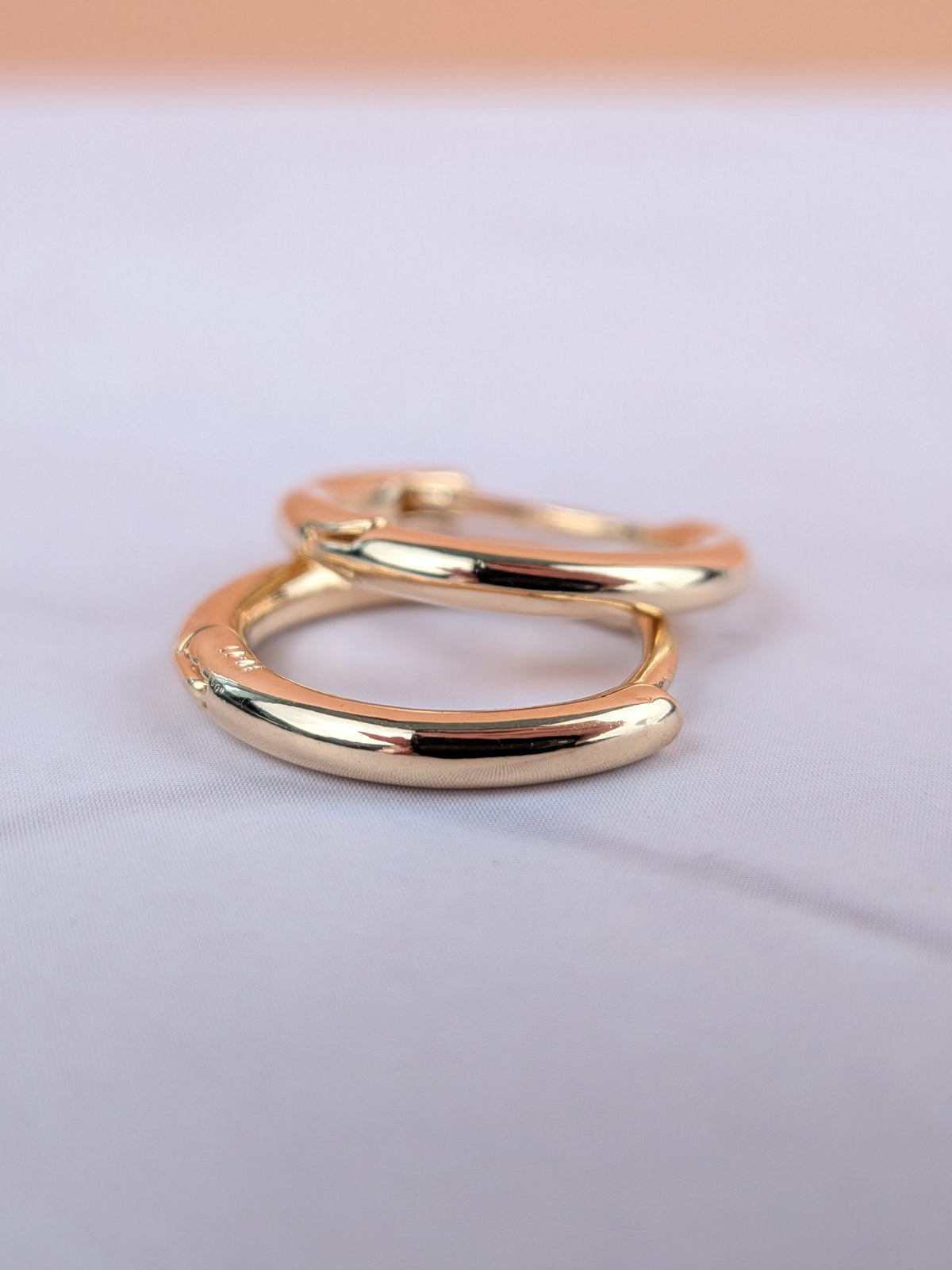 Argolla Click Liso Oro Laminado