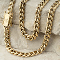 Cadena Cubana Hombre Oro Laminado