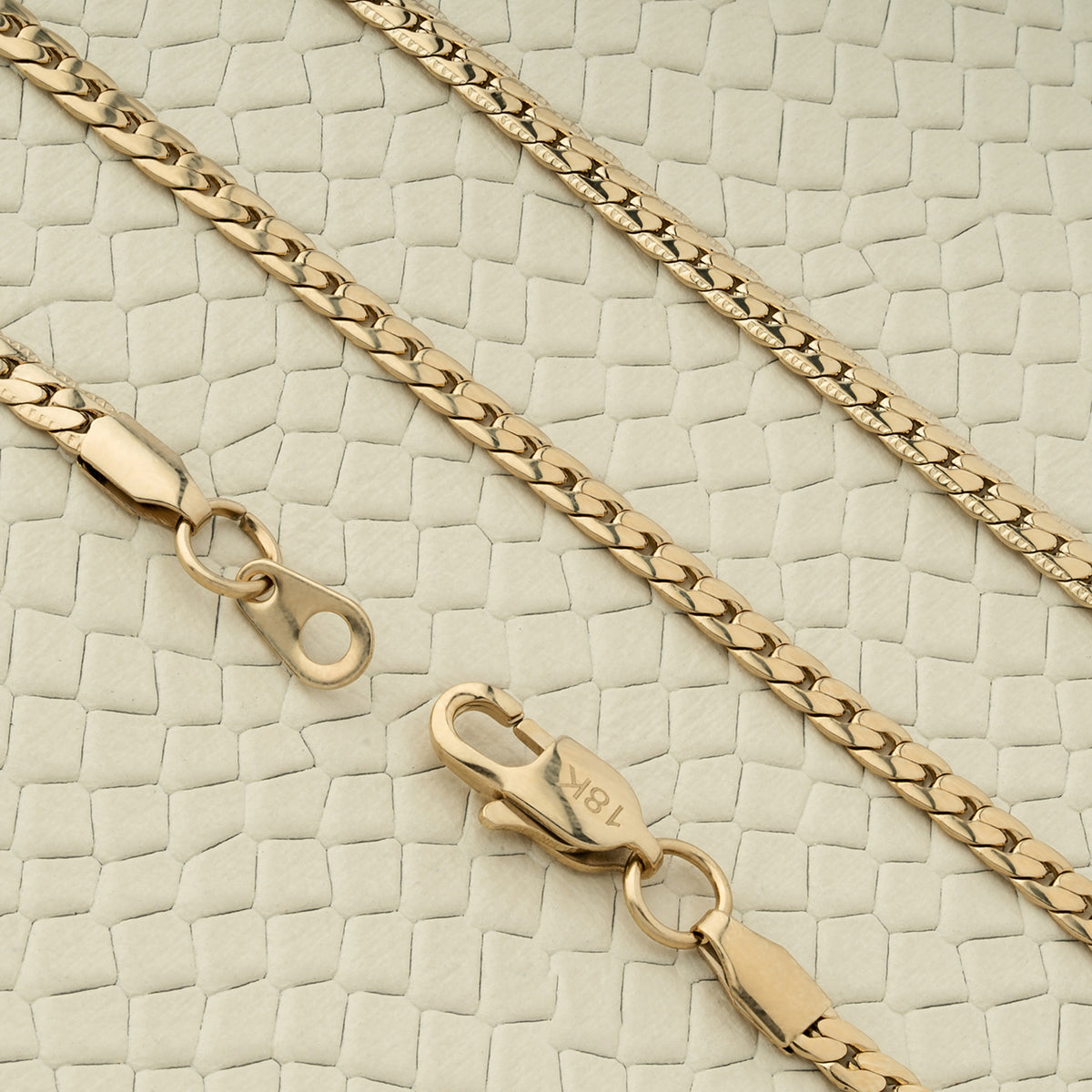 Cadena Serpiente Hombre Oro Laminado