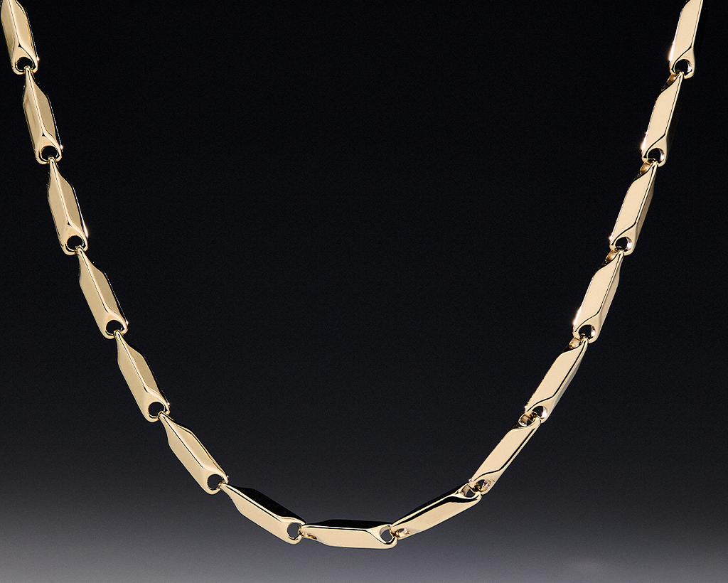 Cadena Militar Hombre Oro Laminado