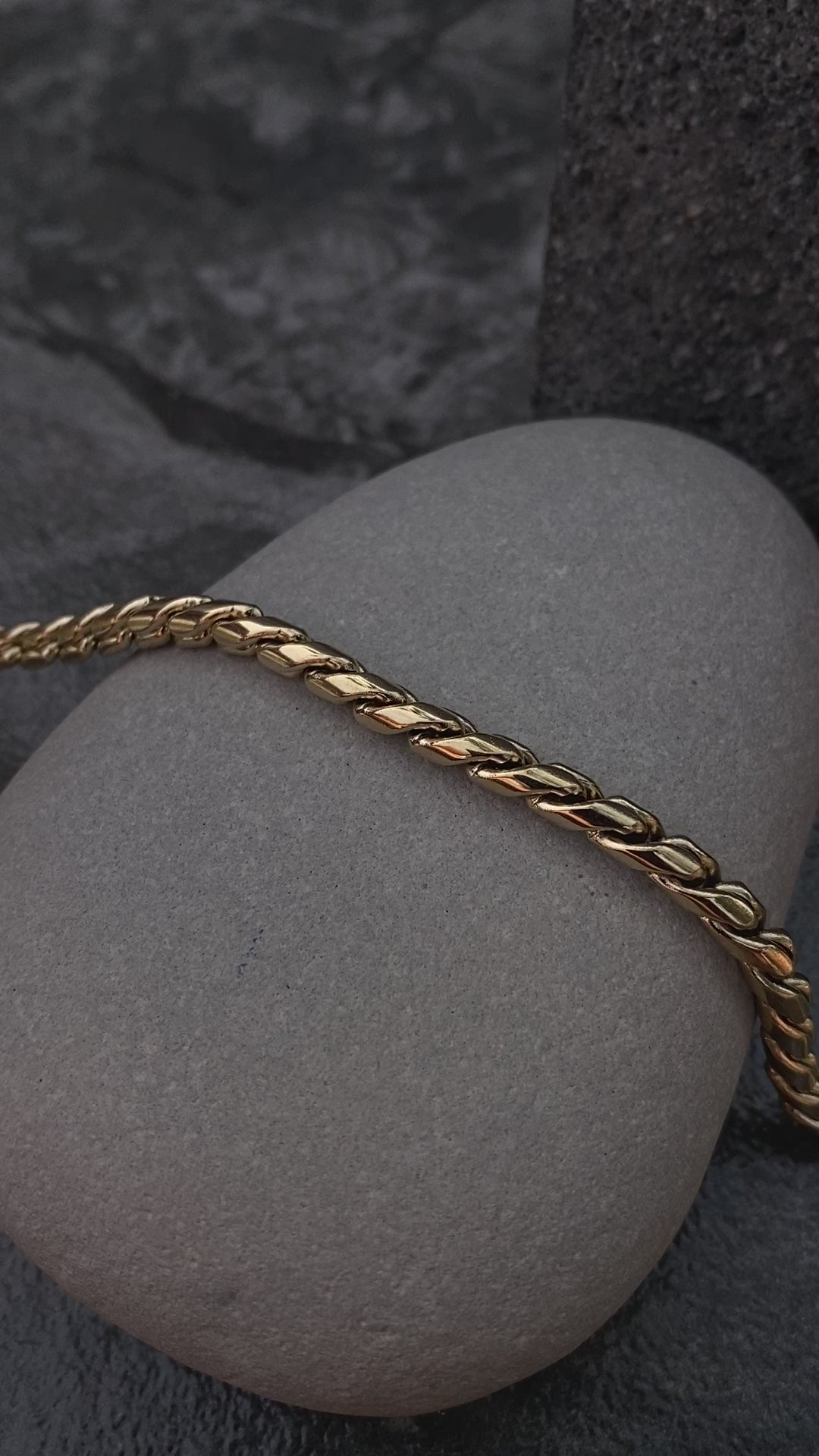 Cadena Espiga Hombre Oro Laminado